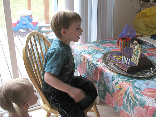 Felix with his cake