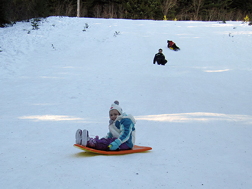 Sledding on Mt Hood